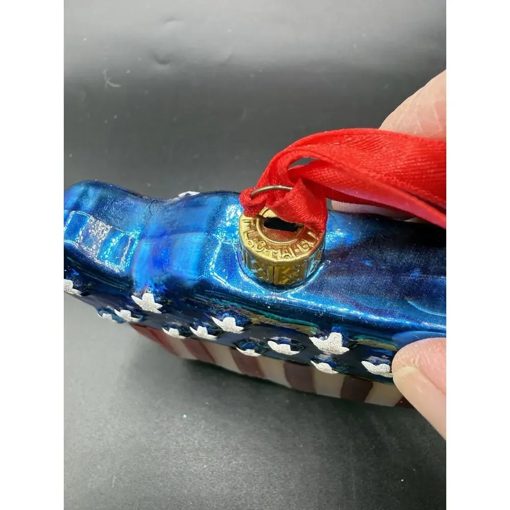 Old World USA Ornament Blown Glass Star American Flag 4th Patriotic -LO17 - Picture 8 of 11